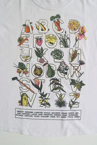 Vintage 90's French garden alphabet t-shirt - size 5/6 years