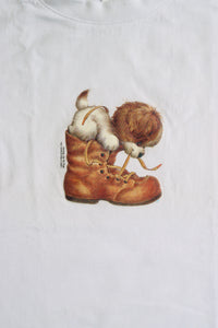 Vintage 90's t-shirt with puppy print  - size 5/6 years