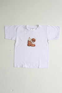 Vintage 90's t-shirt with puppy print  - size 5/6 years