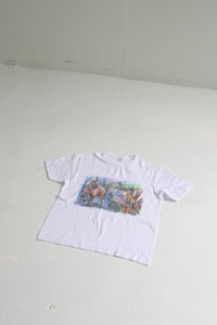 Vintage 90's farmer print t-shirt - size 7-8 years