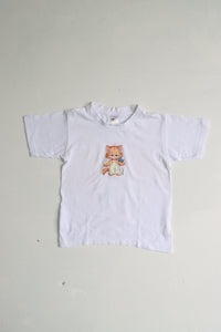 Vintage 90's kitten print t-shirt - size 3/4 years