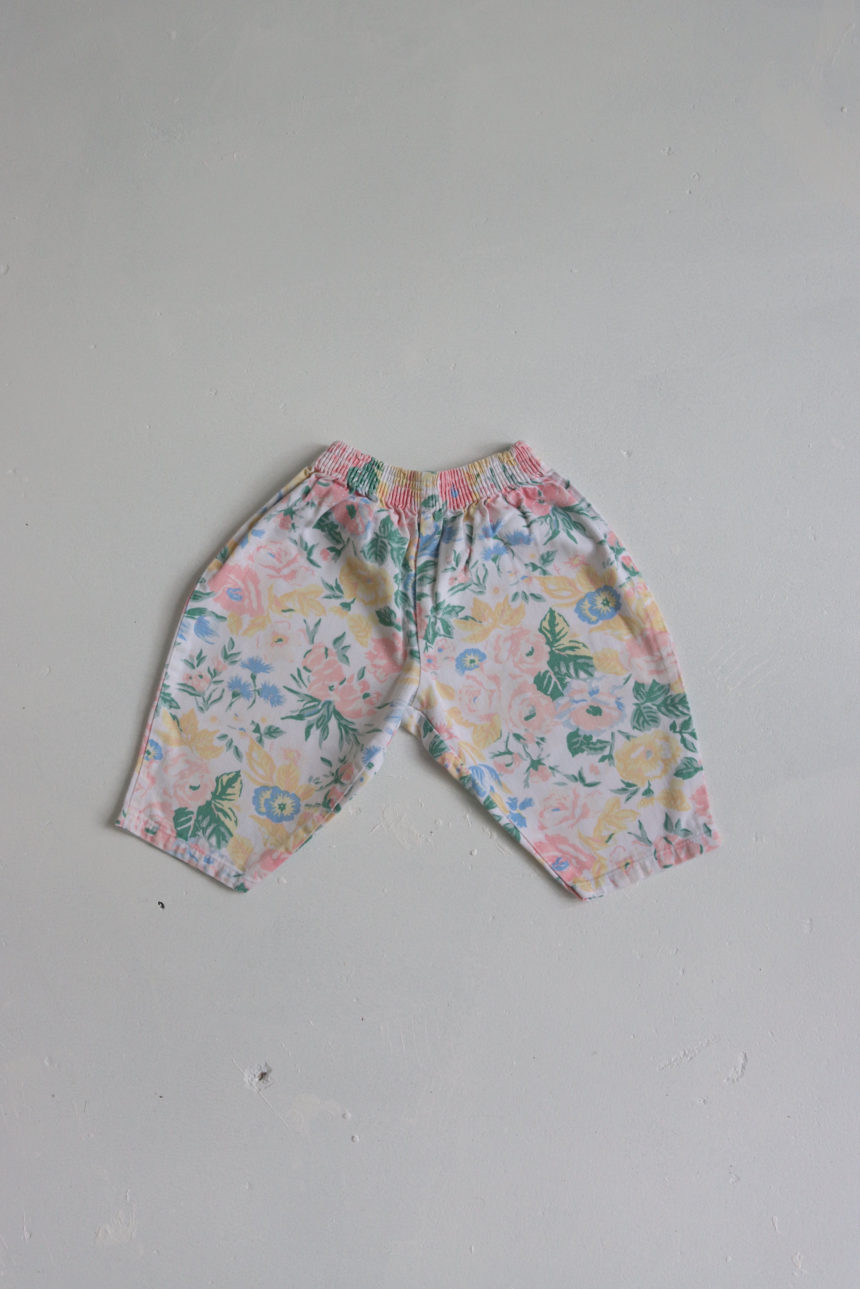 Vintage floral baby pants - size 6 months - made in France