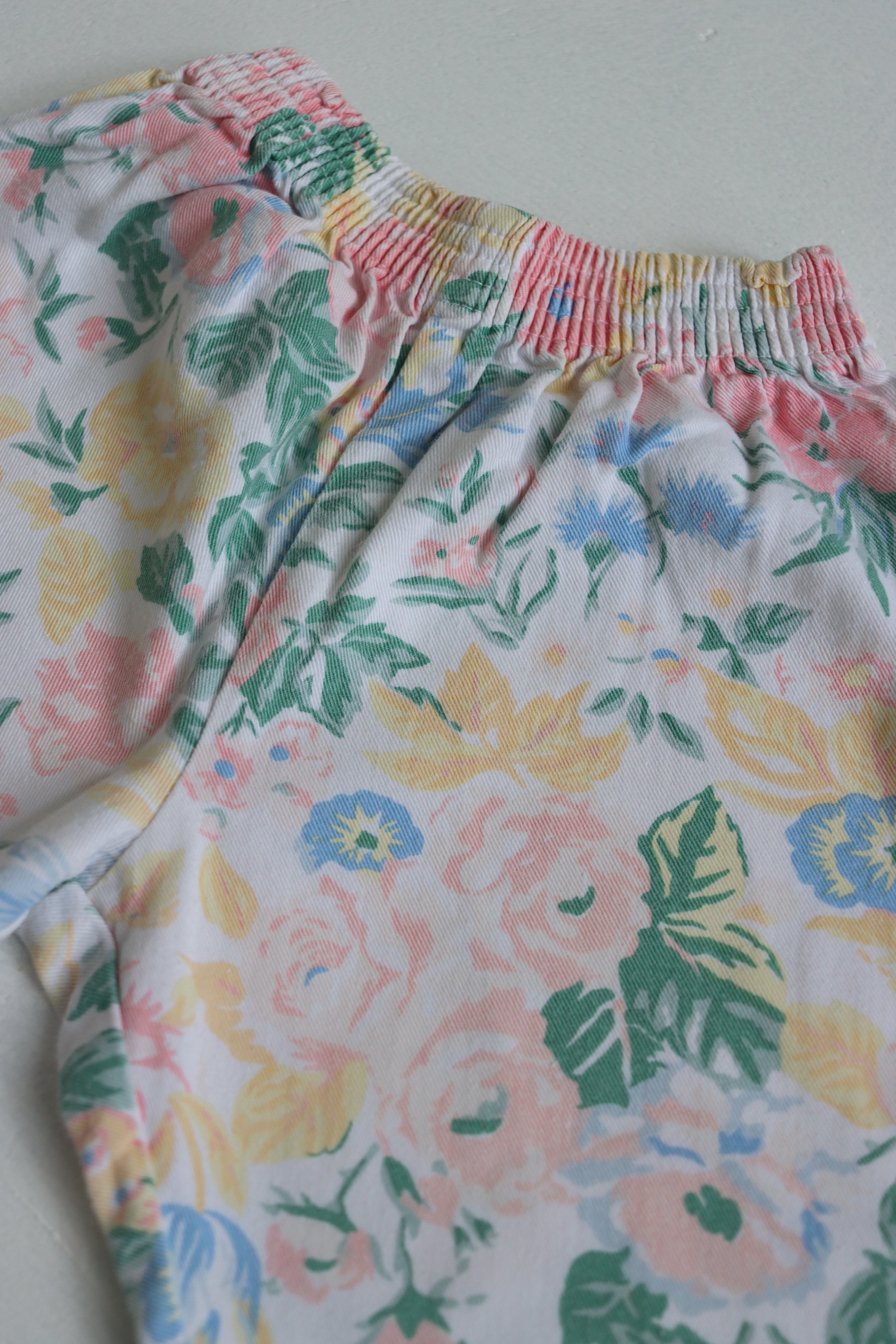 Vintage floral baby pants - size 6 months - made in France