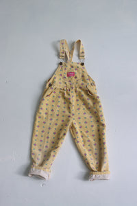 Vintage floral corduroy floral overalls - size 5 years - made in USA  (collectors item)
