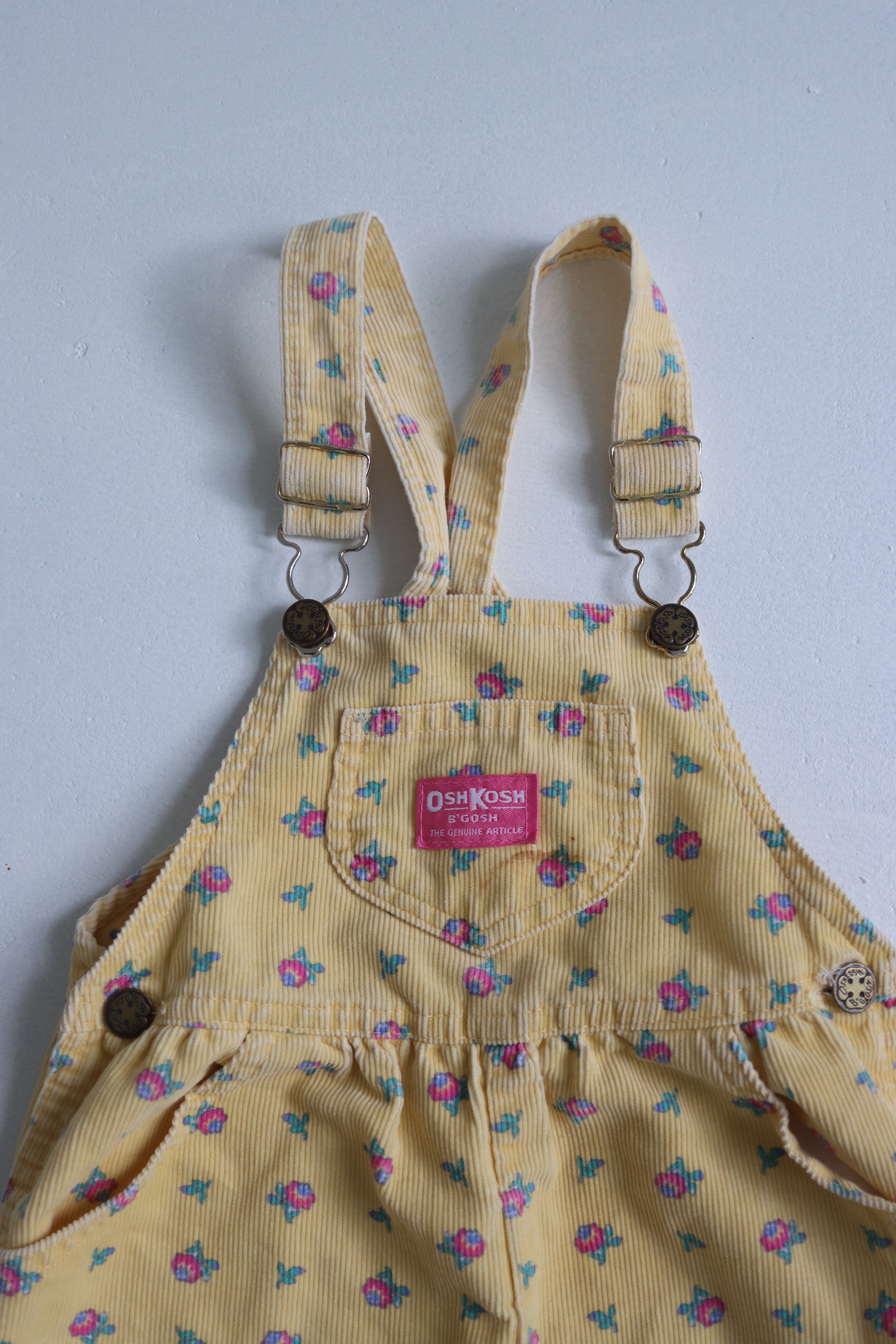 Vintage floral corduroy floral overalls - size 5 years - made in USA  (collectors item)