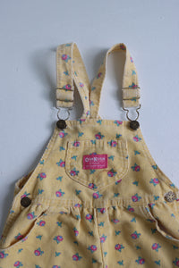 Vintage floral corduroy floral overalls - size 5 years - made in USA  (collectors item)