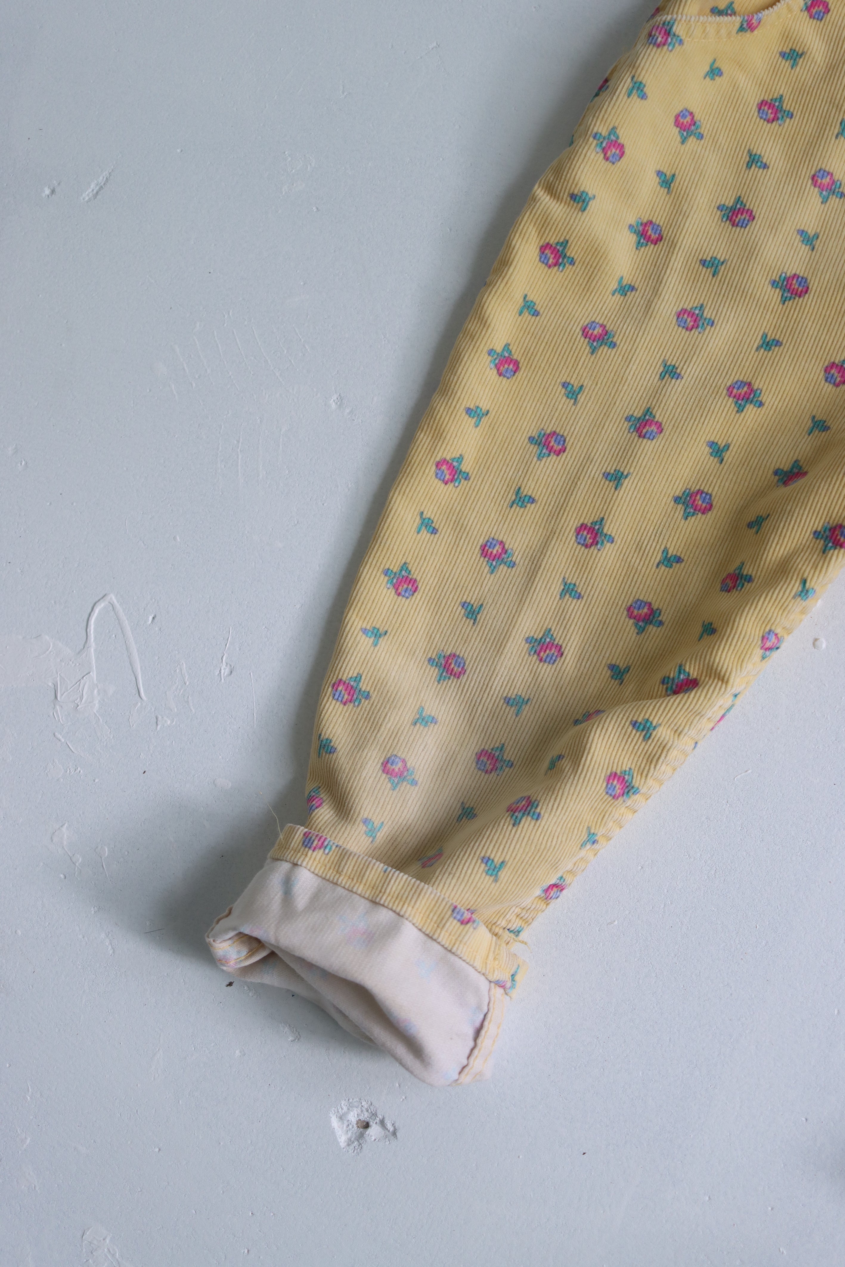 Vintage floral corduroy floral overalls - size 5 years - made in USA  (collectors item)