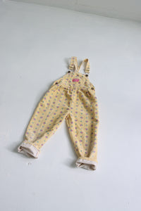 Vintage floral corduroy floral overalls - size 5 years - made in USA  (collectors item)
