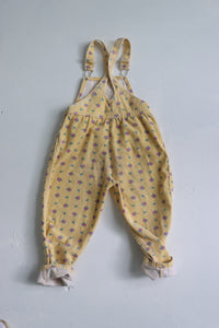 Vintage floral corduroy floral overalls - size 5 years - made in USA  (collectors item)