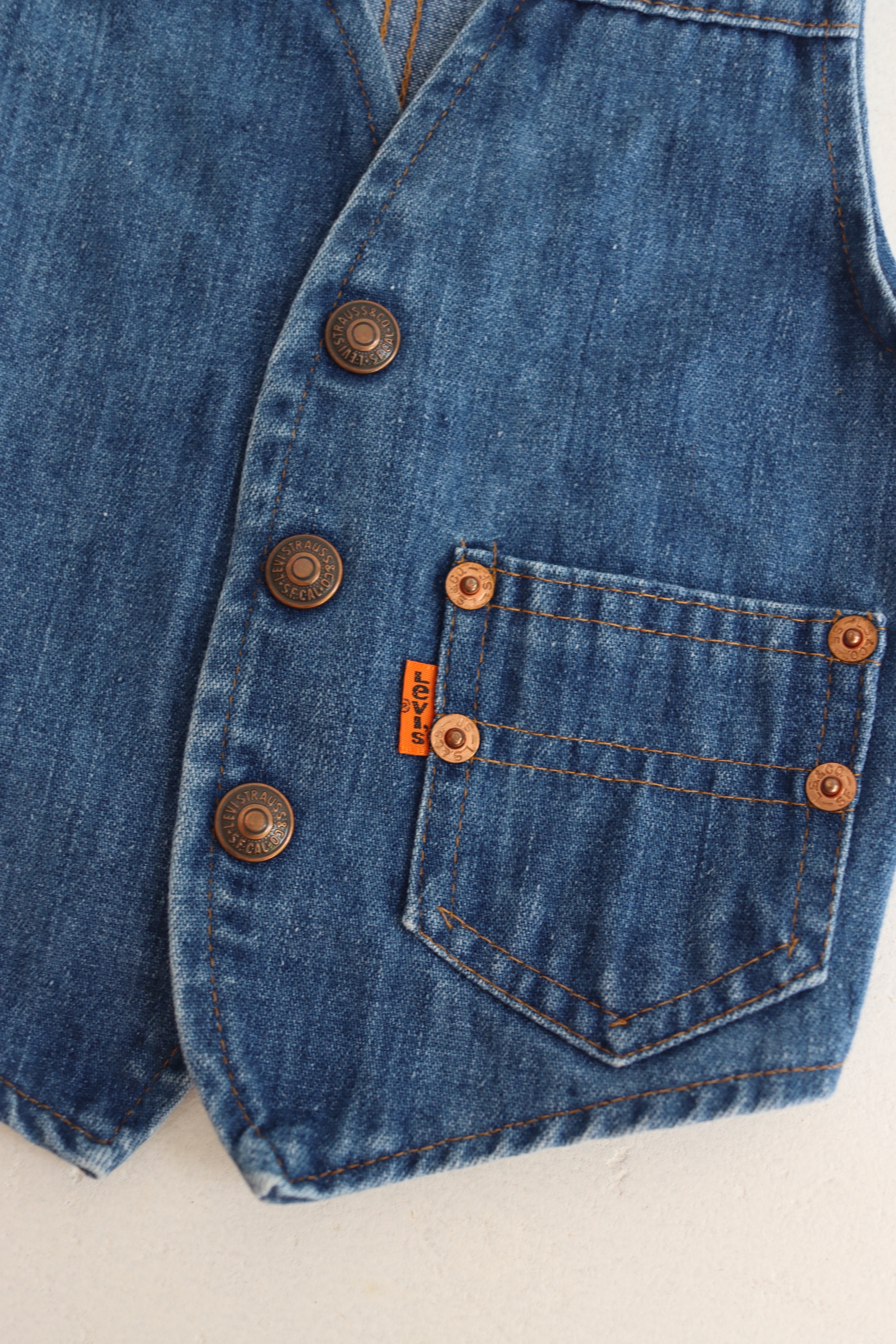 Vintage Levi's denim vest - 70's - made in USA - size 12 months