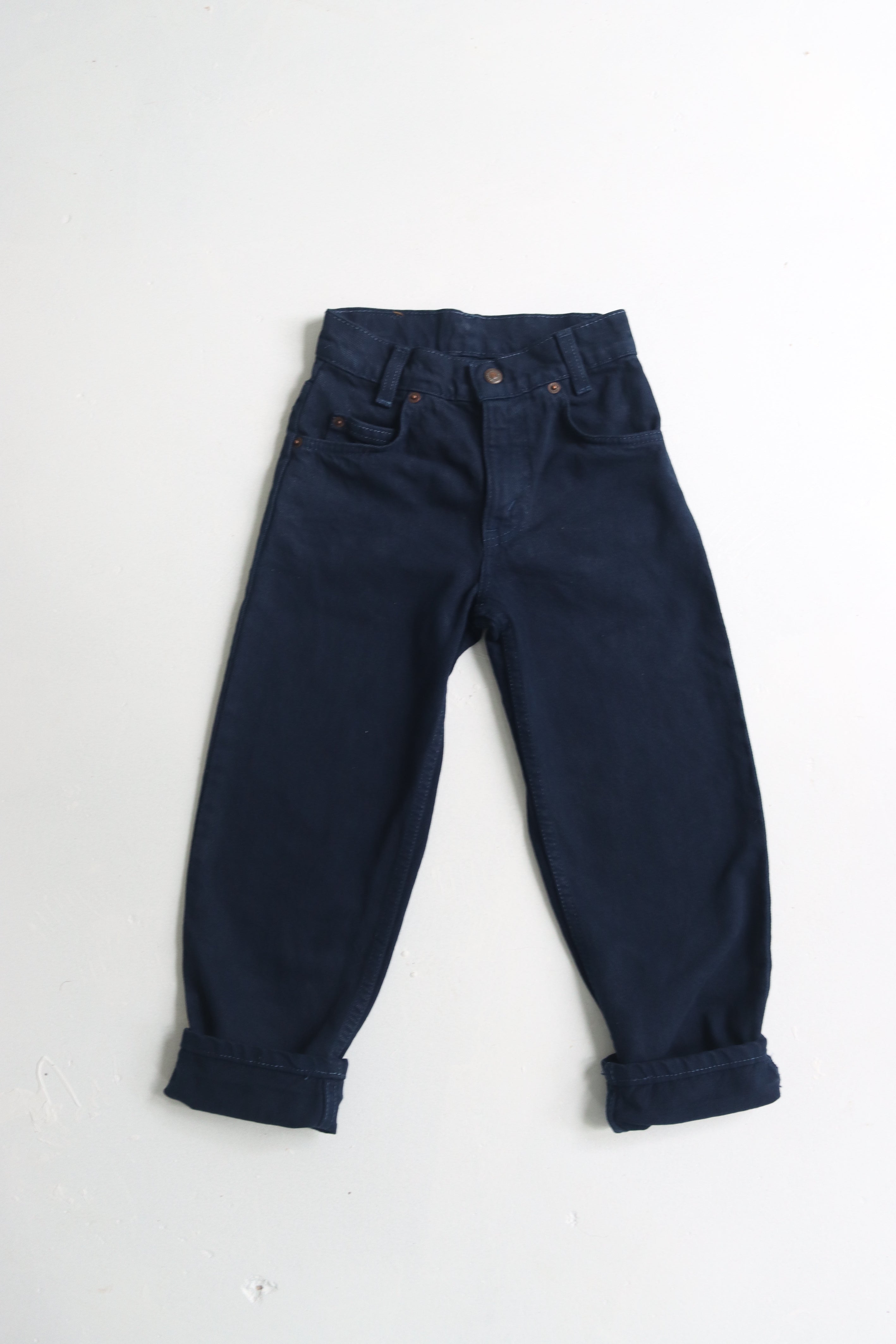 Vintage 1995 Levi's black 560 loose fit orange tab jeans - Size 7 years - made in USA