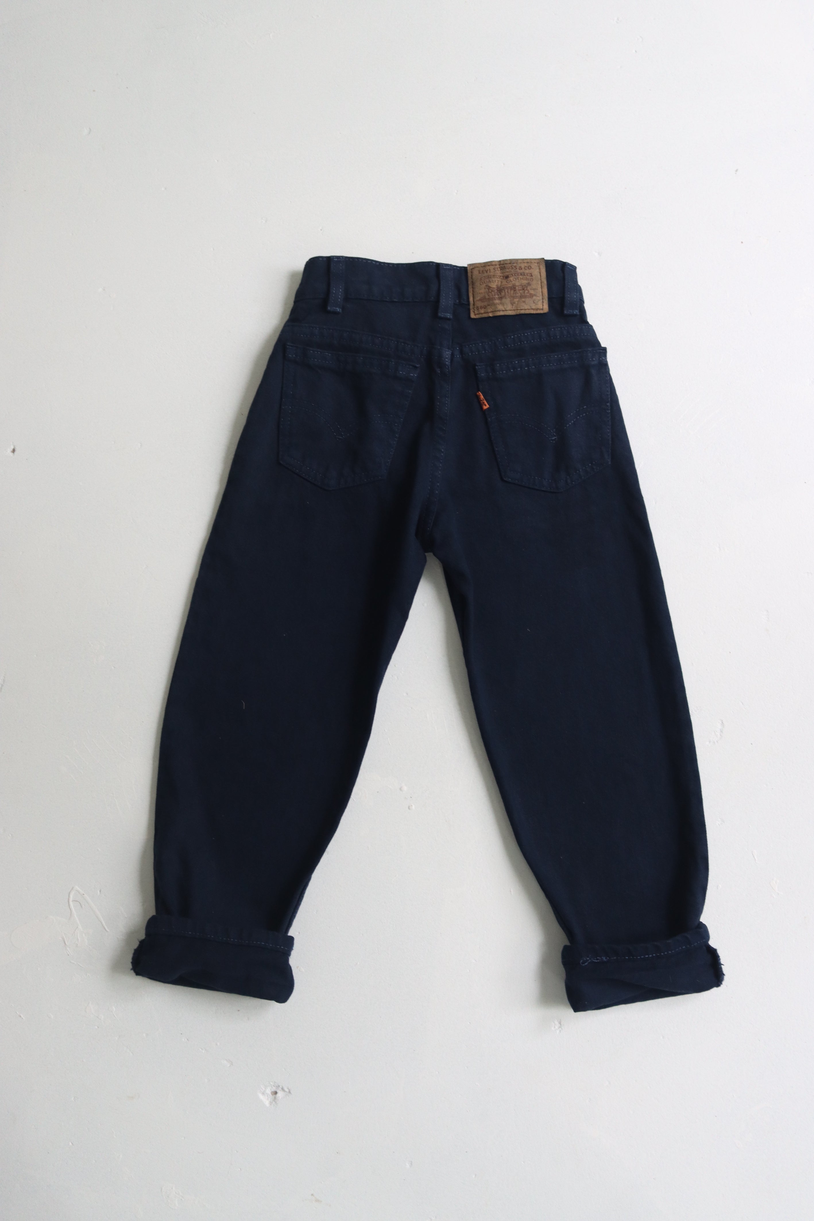 Vintage 1995 Levi's black 560 loose fit orange tab jeans - Size 7 years - made in USA