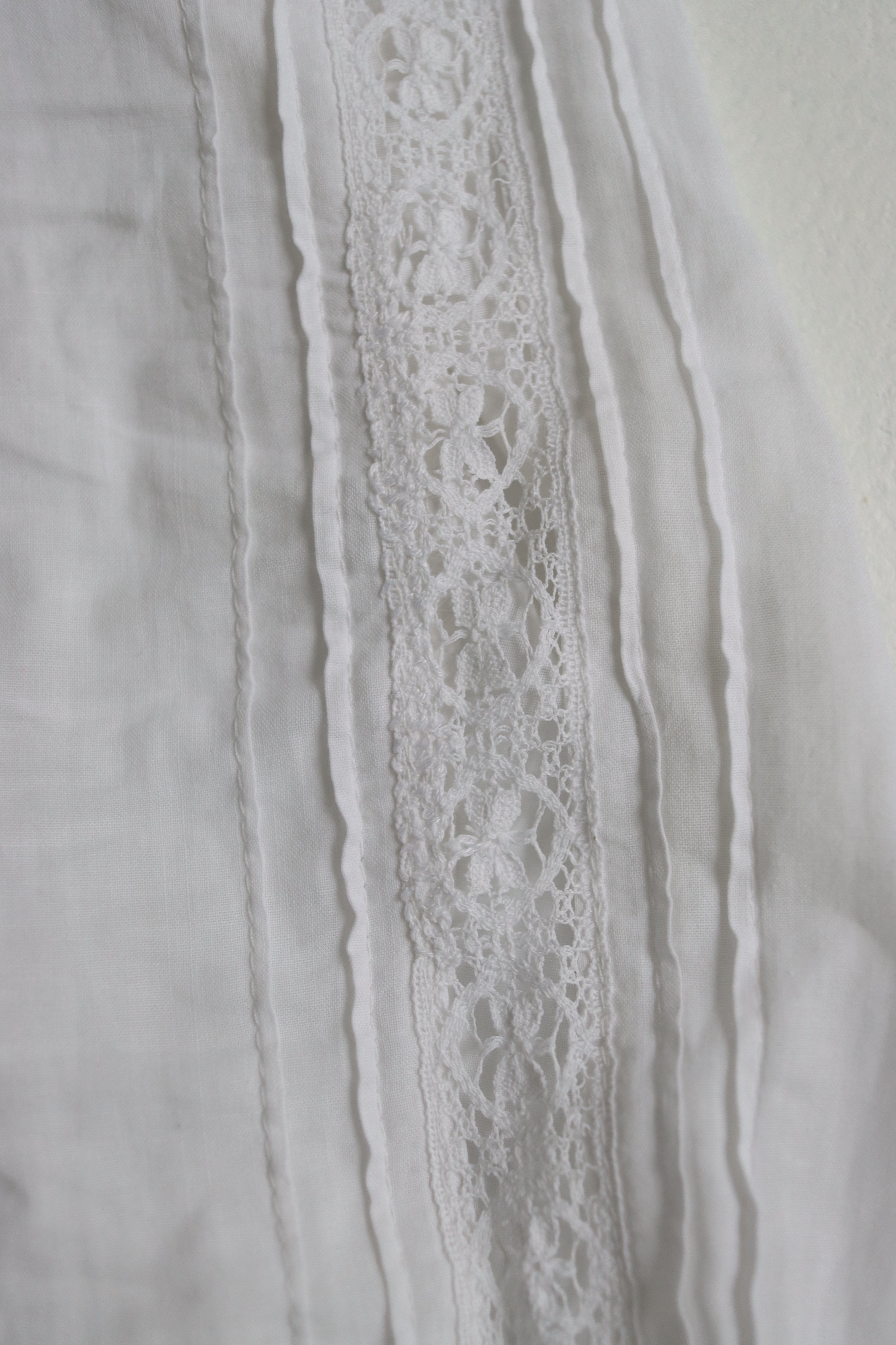 Vintage 70's Laura Ashley white prairie blouse Adult - Size Small - made in Carno UK