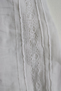 Vintage 70's Laura Ashley white prairie blouse Adult - Size Small - made in Carno UK