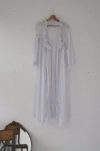 Vintage 70's Laura Ashley romantic cotton duster / robe - Size Small - made in Wales
