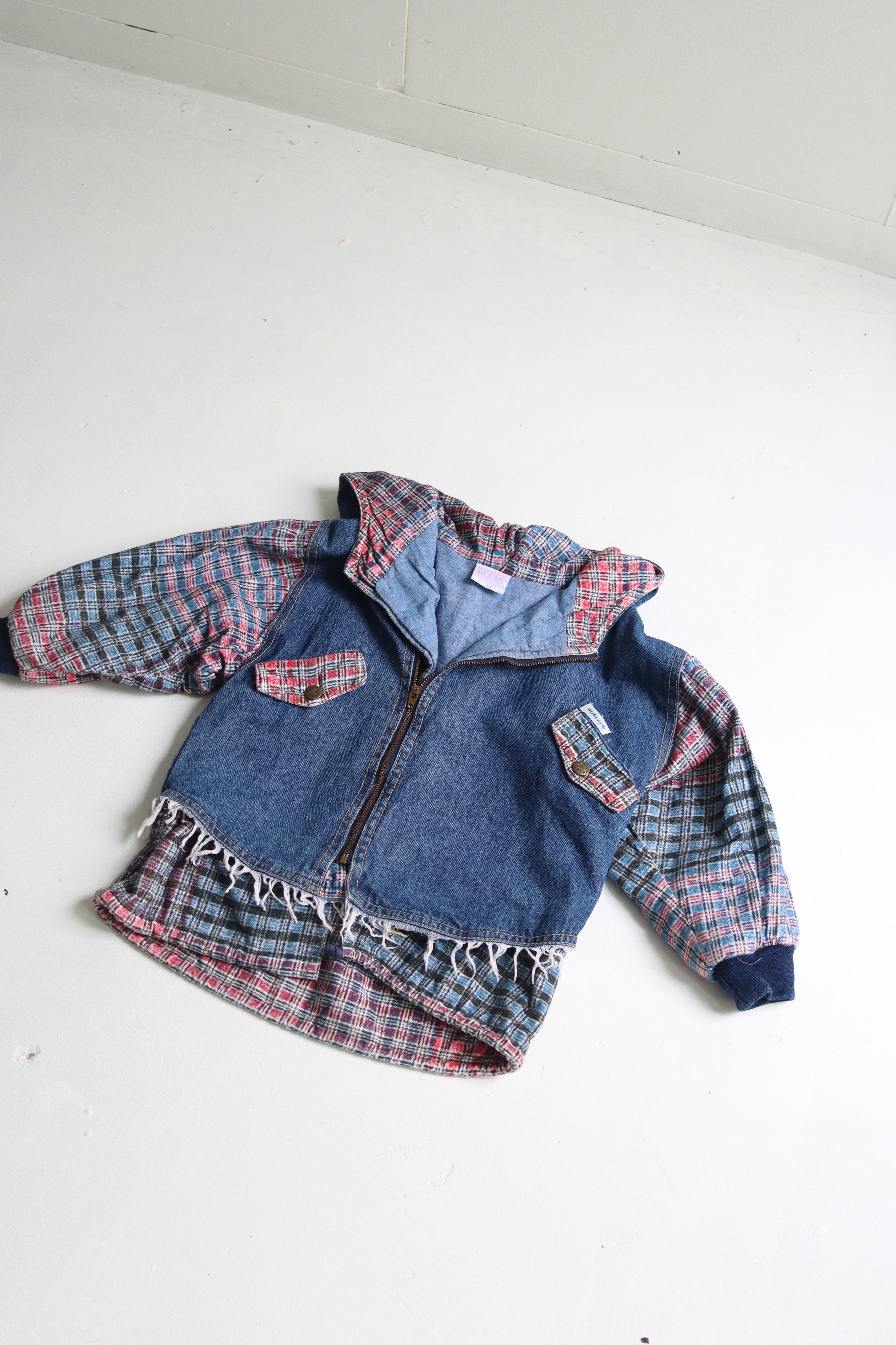 Vintage denim patchwork Guess jacket - Size 4 years - made in USA