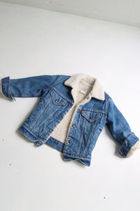 Vintage Levi's sherpa denim jacket - Size 5-7 years - made in USA