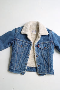 Vintage Levi's sherpa denim jacket - Size 5-7 years - made in USA