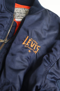 Vintage dark blue Levi's spell-out bomber Jacket - Size 3-4 years