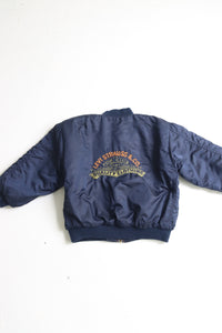 Vintage dark blue Levi's spell-out bomber Jacket - Size 3-4 years