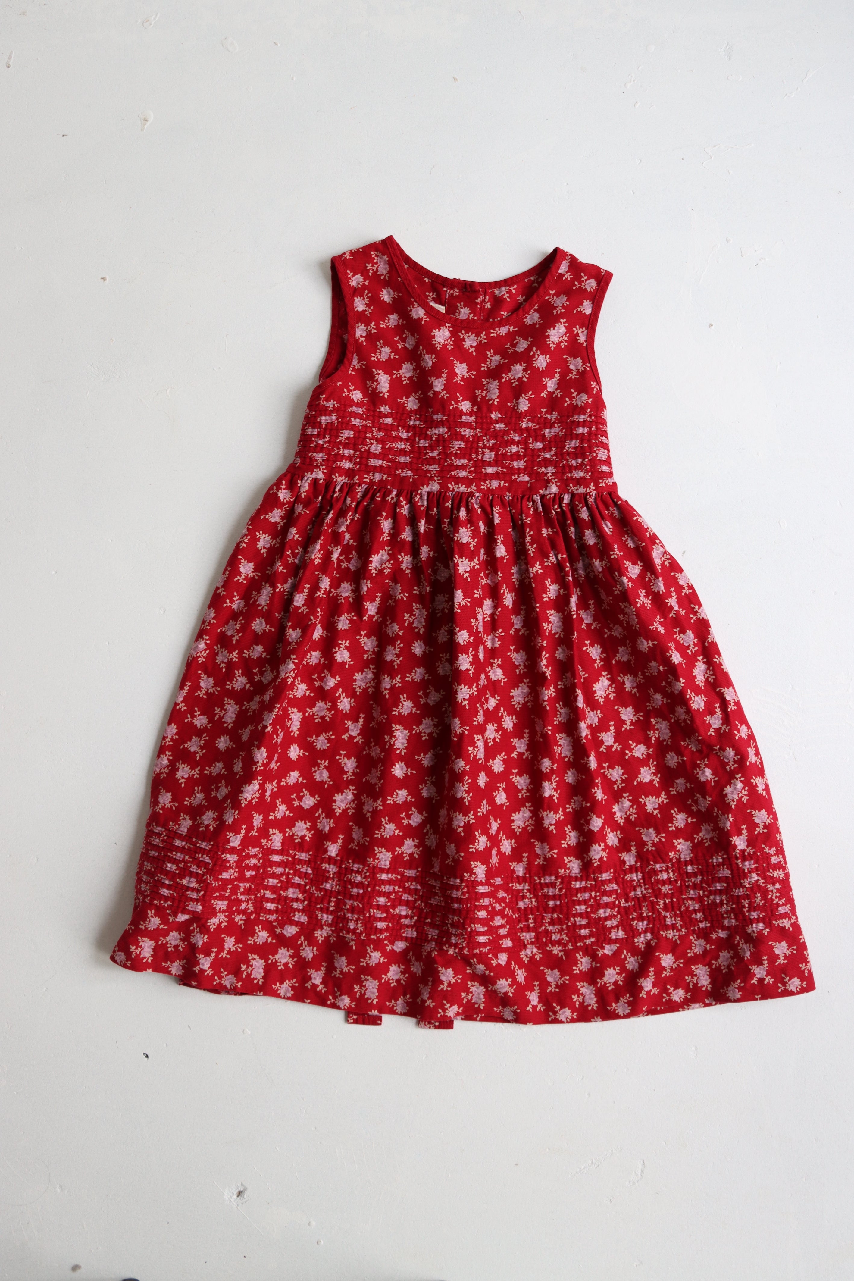 Vintage Laura Ashley red floral dress  - Size 4 years