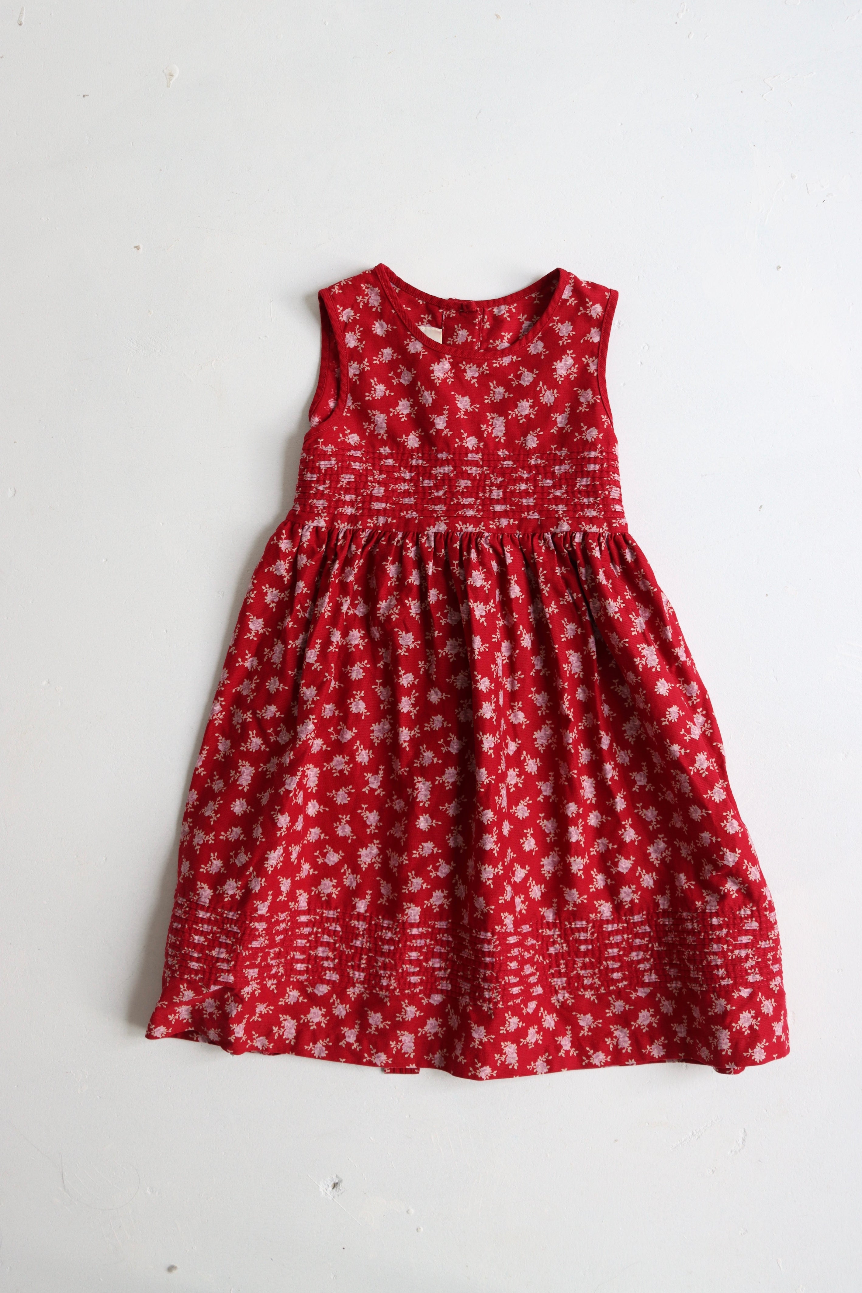 Vintage Laura Ashley red floral dress  - Size 4 years