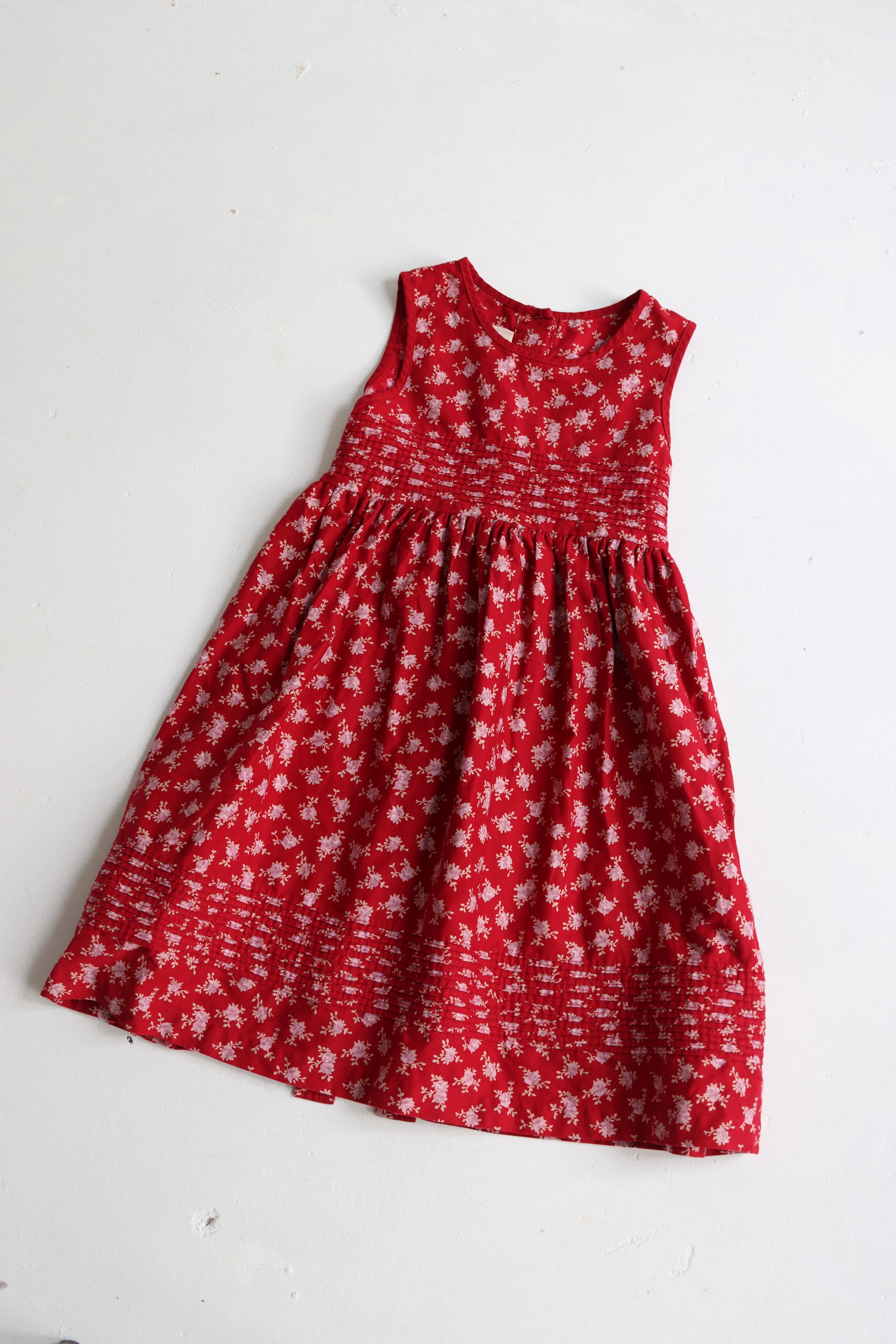 Vintage Laura Ashley red floral dress  - Size 4 years