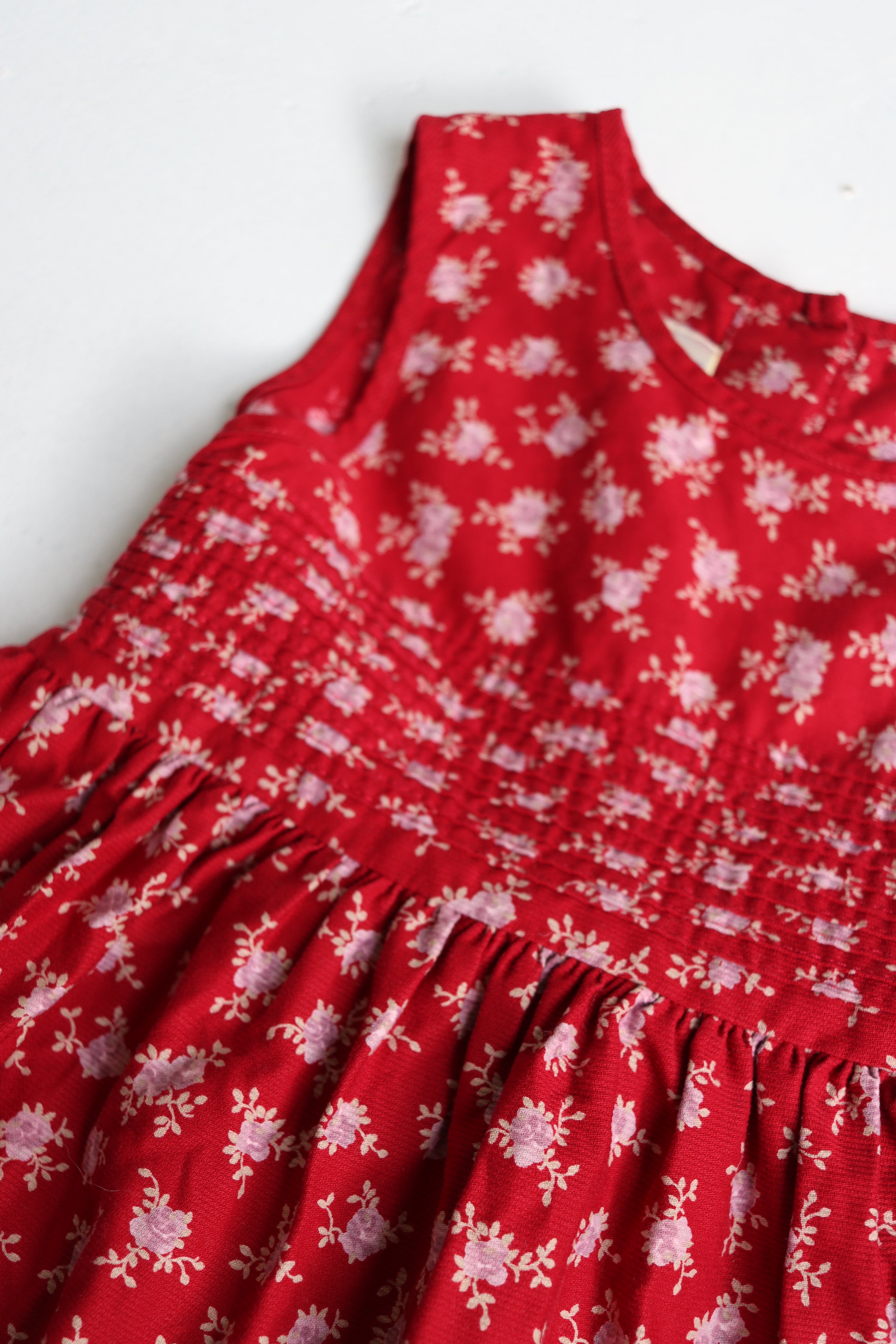 Vintage Laura Ashley red floral dress  - Size 4 years