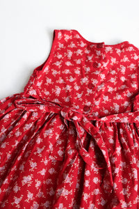 Vintage Laura Ashley red floral dress  - Size 4 years