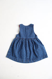 Vintage OshKosh dress with handkerchief pocket - Size 2-3 years - made in USA