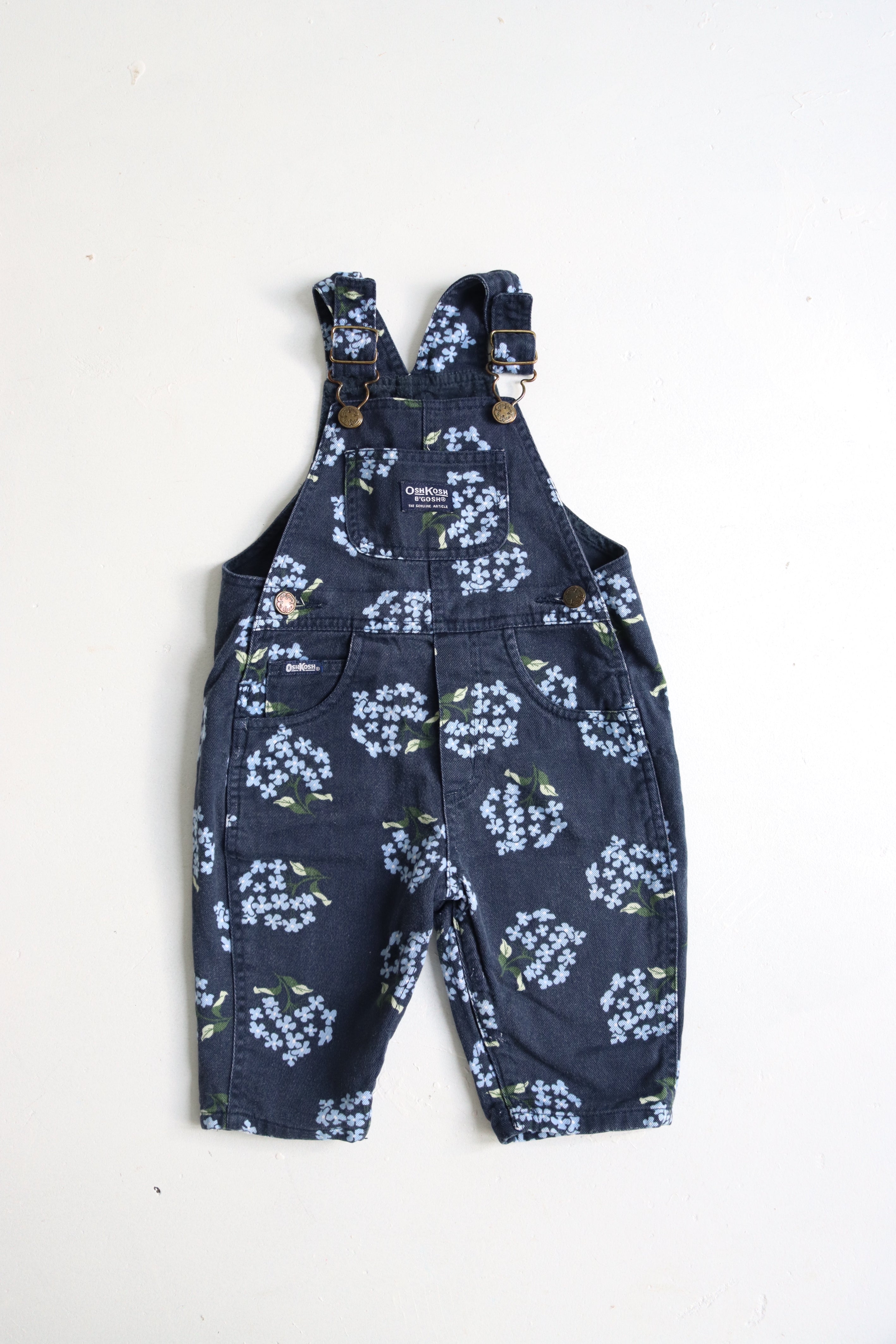 Vintage OshKosh winter floral overalls - Size 9-12 months