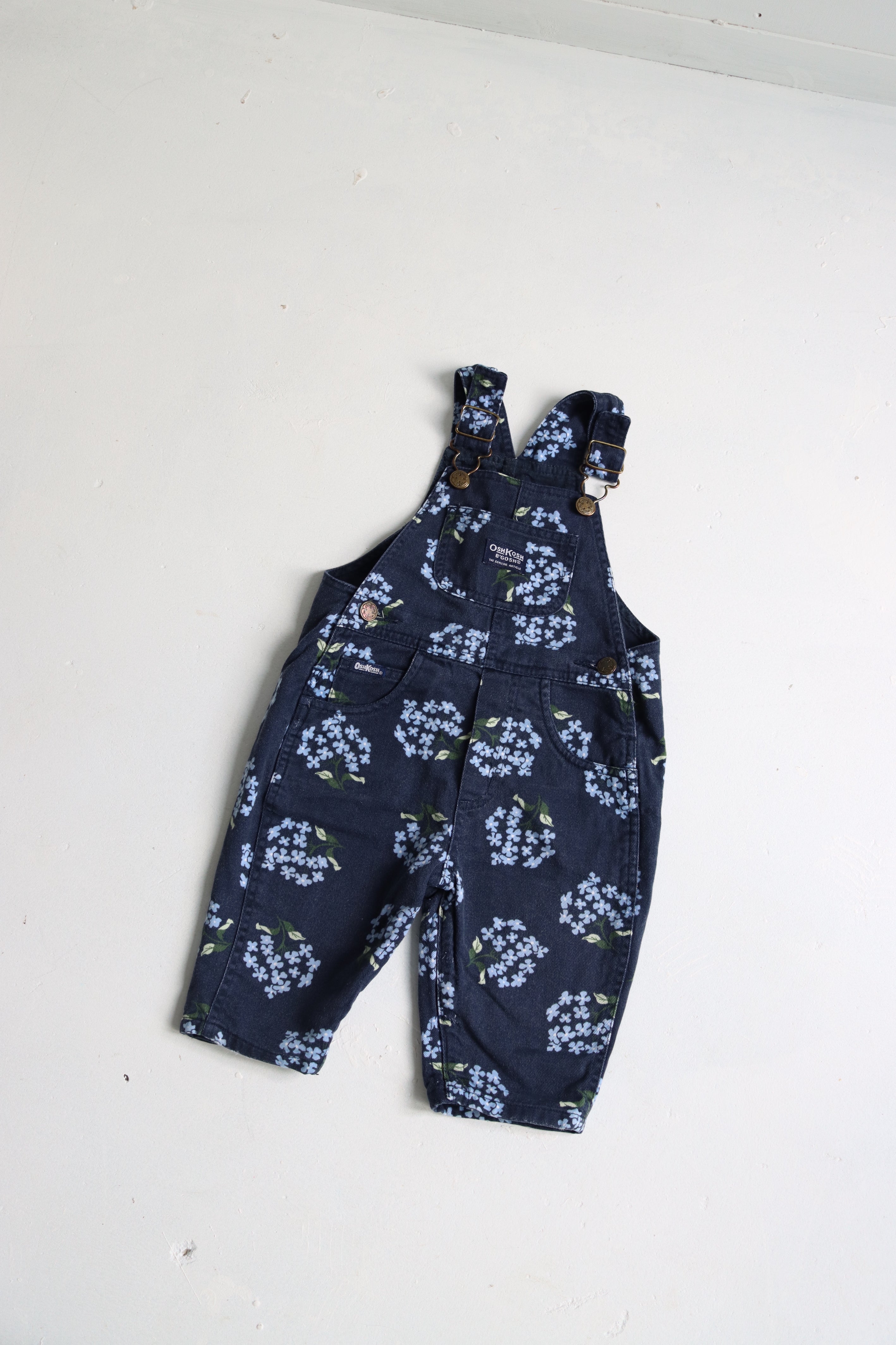 Vintage OshKosh winter floral overalls - Size 9-12 months