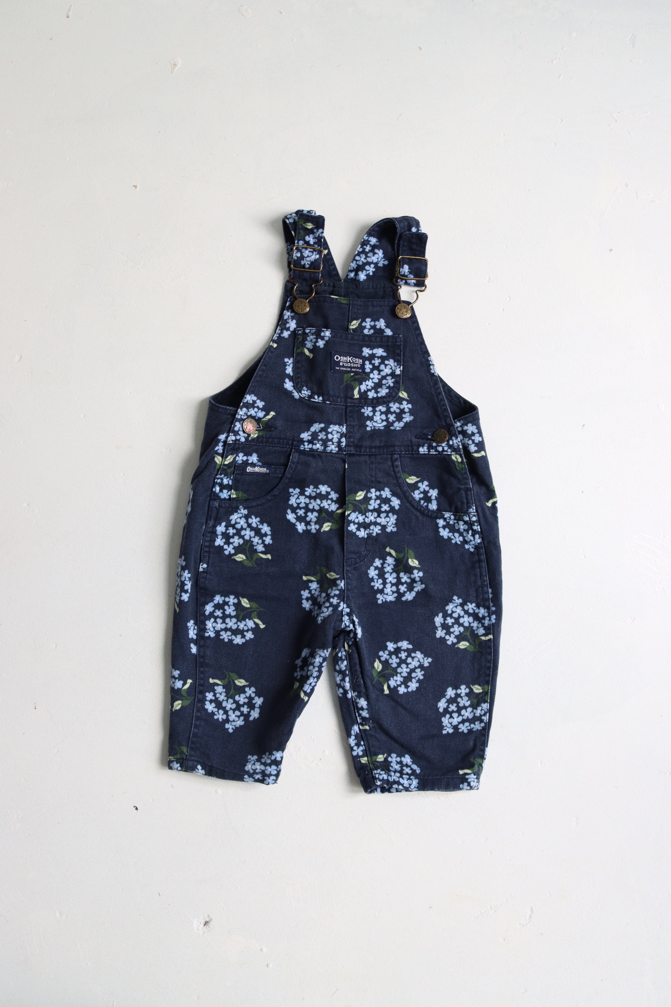 Vintage OshKosh winter floral overalls - Size 9-12 months