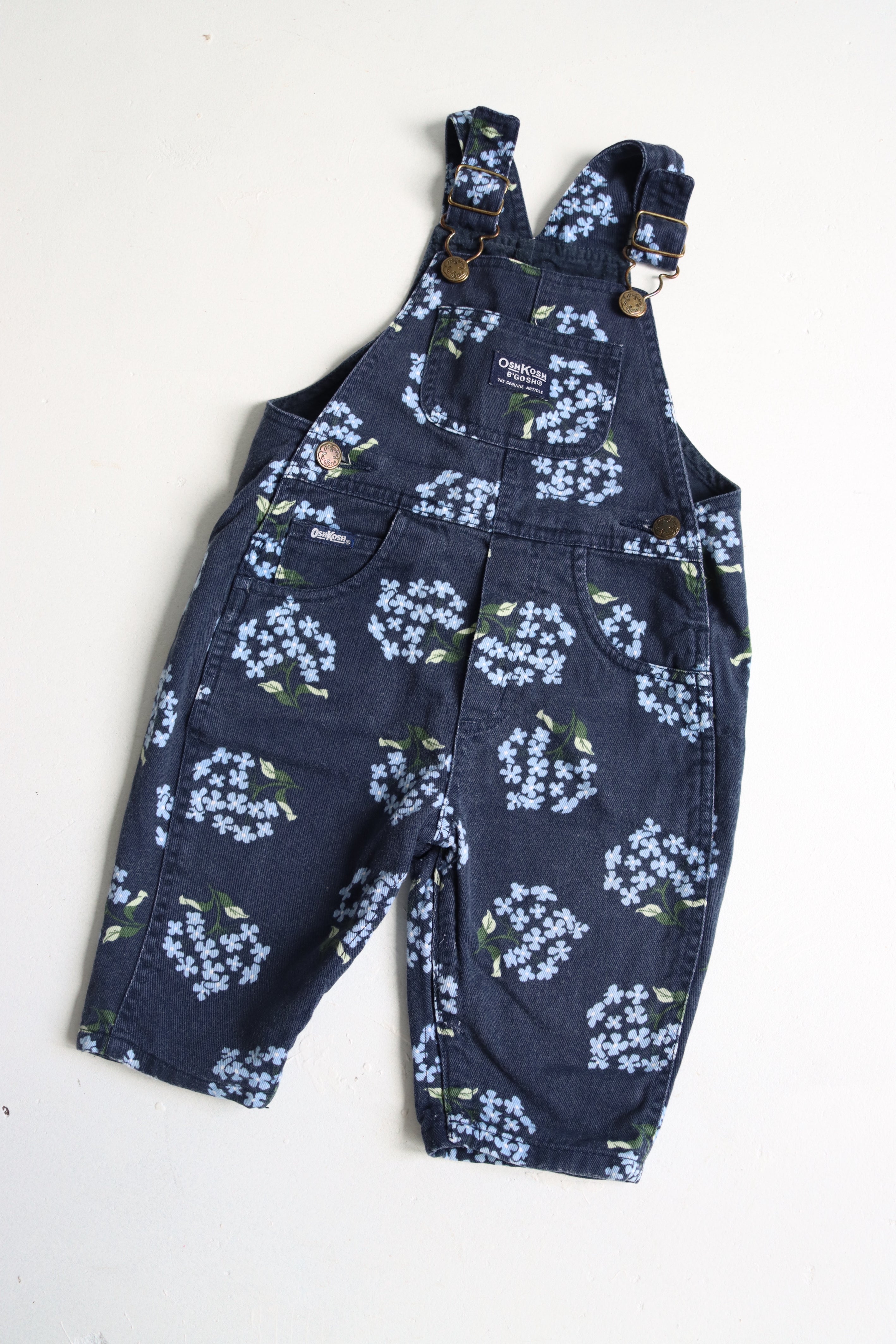 Vintage OshKosh winter floral overalls - Size 9-12 months