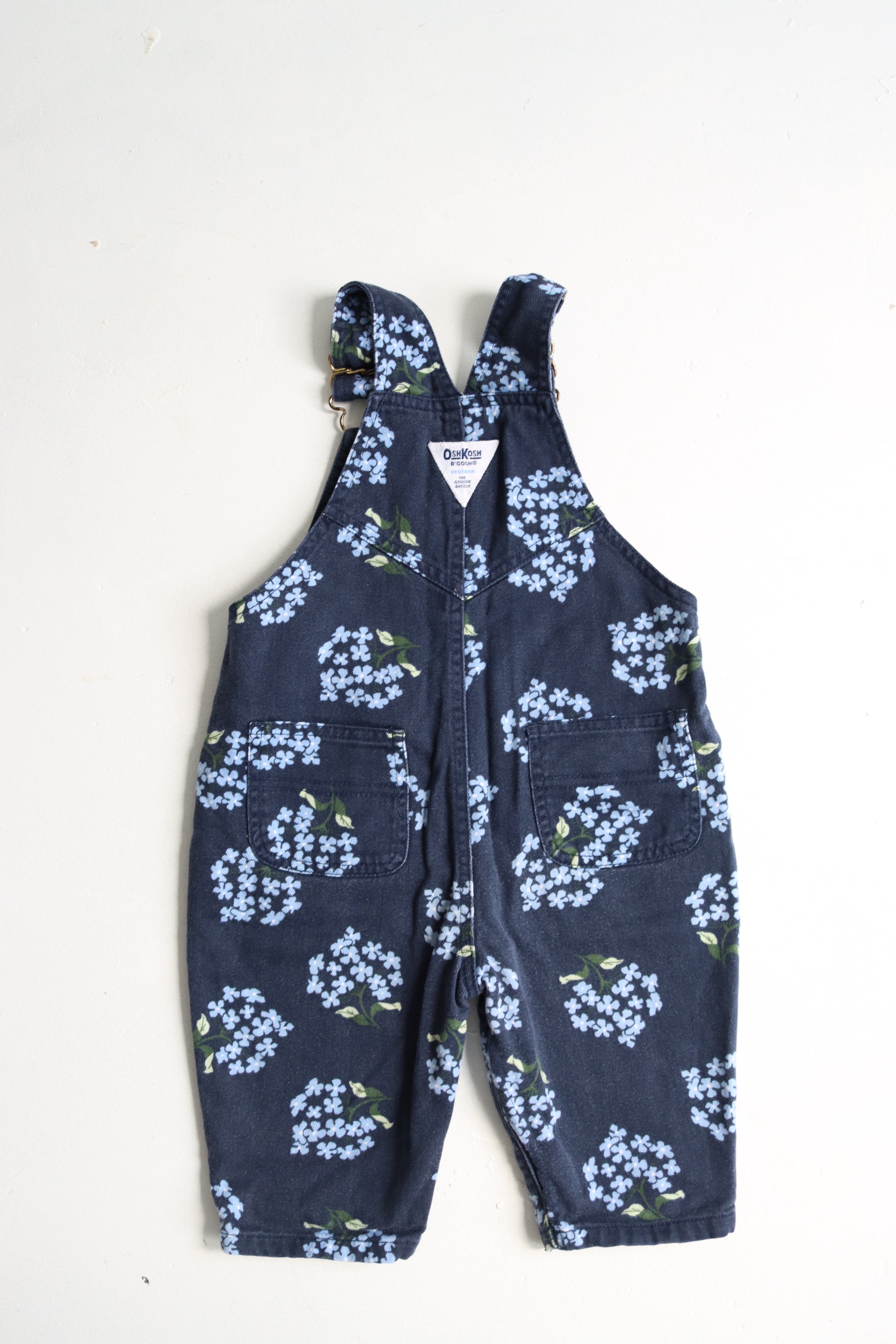Vintage OshKosh winter floral overalls - Size 9-12 months