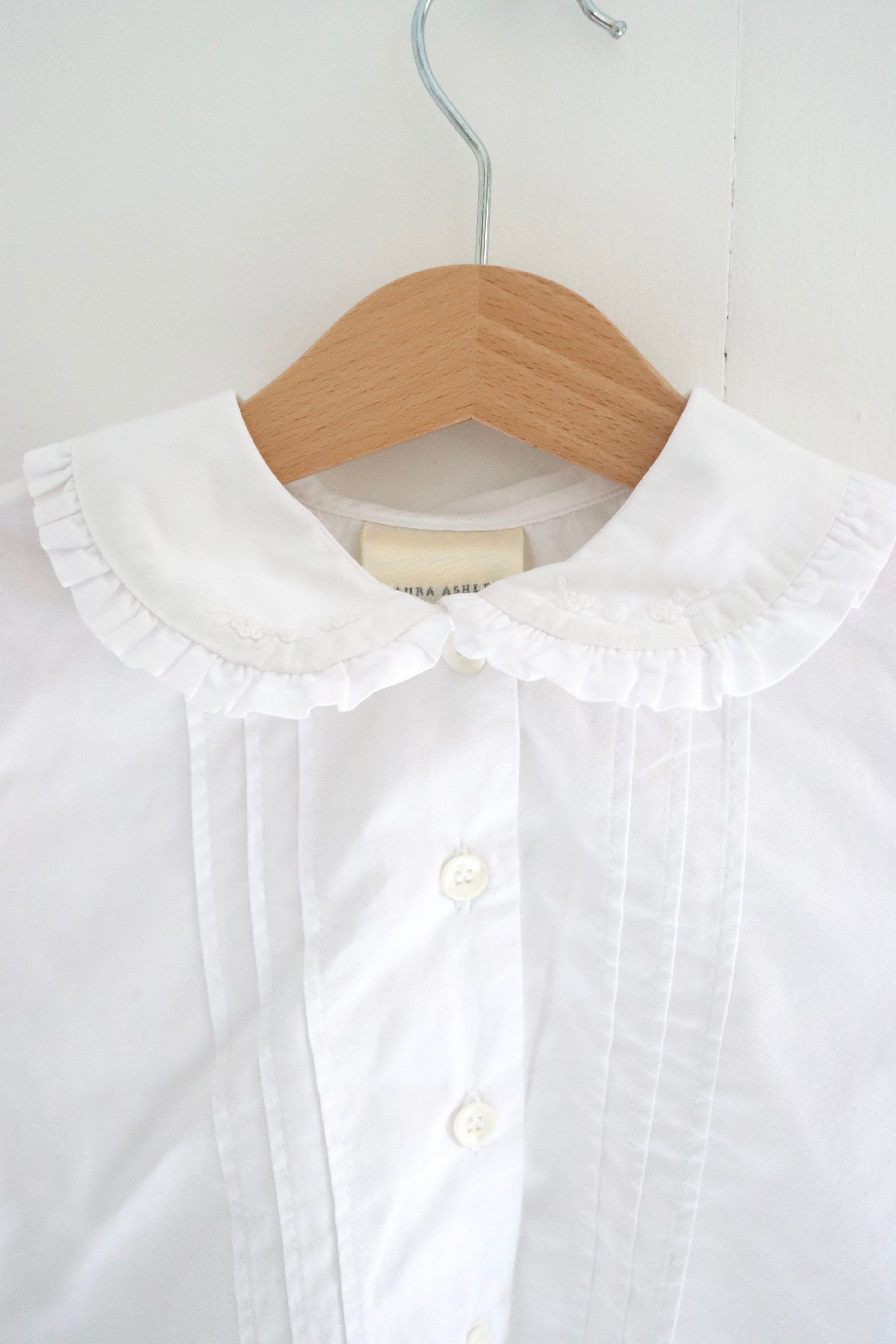 Vintage Laura Ashley button-up short sleeve  - Size 2-4 years - made in Great Britain