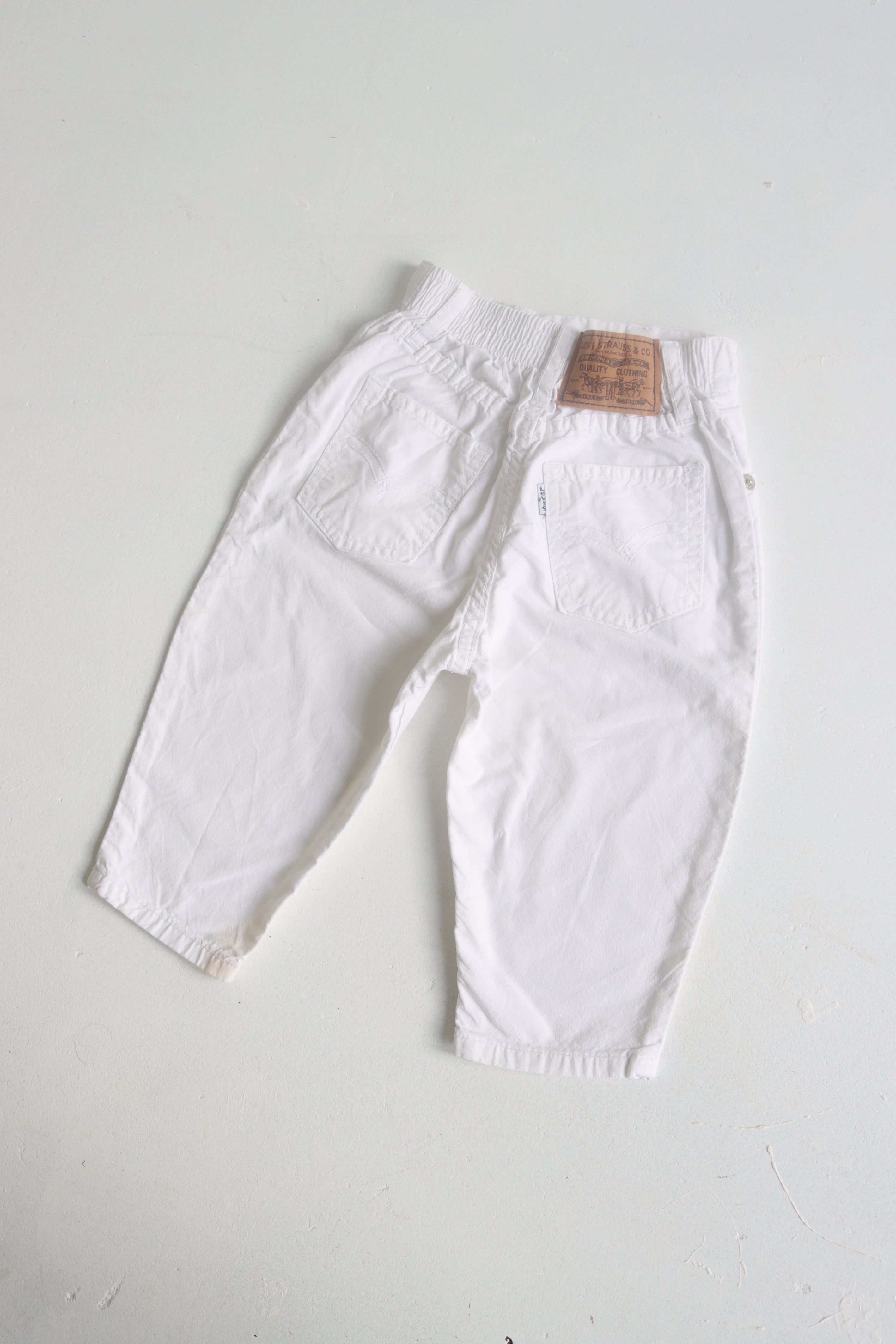 Vintage white canvas Levi's pants  - Size 6-12 months