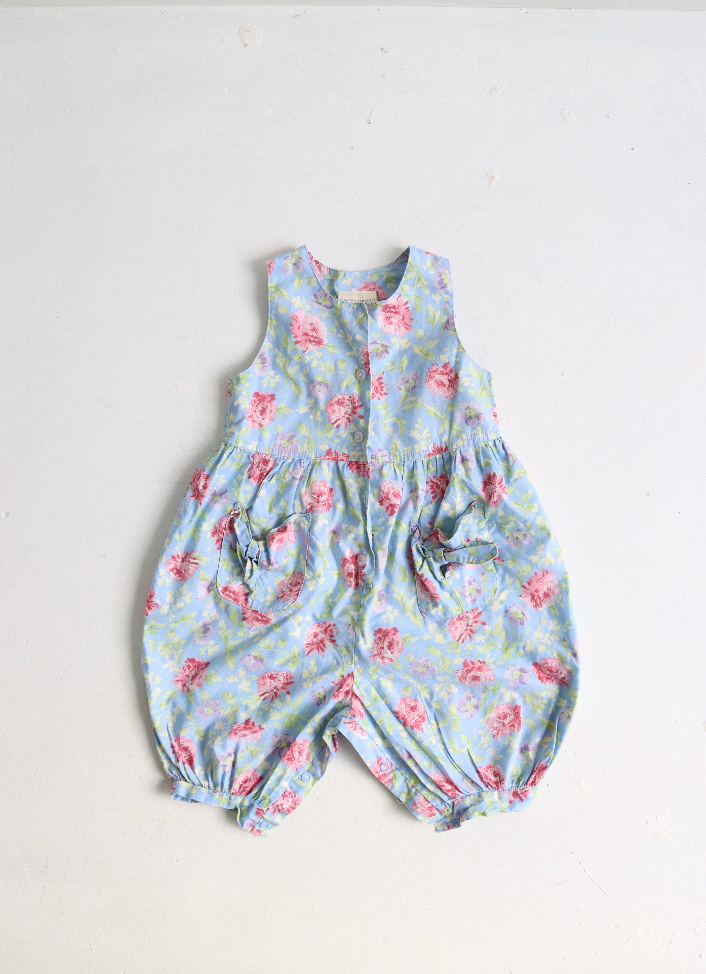 Vintage Laura Ashley floral jumpsuit - size 18 months