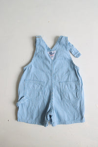 Vintage baby blue OshKosh shortalls - size 6-12 months
