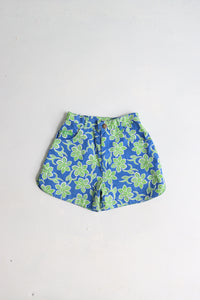 Vintage tropical green/blue floral OshKosh shorts - size 7/8 years