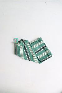 Vintage French green striped bermuda shorts  - size 5/6 years - made in France - new with tag