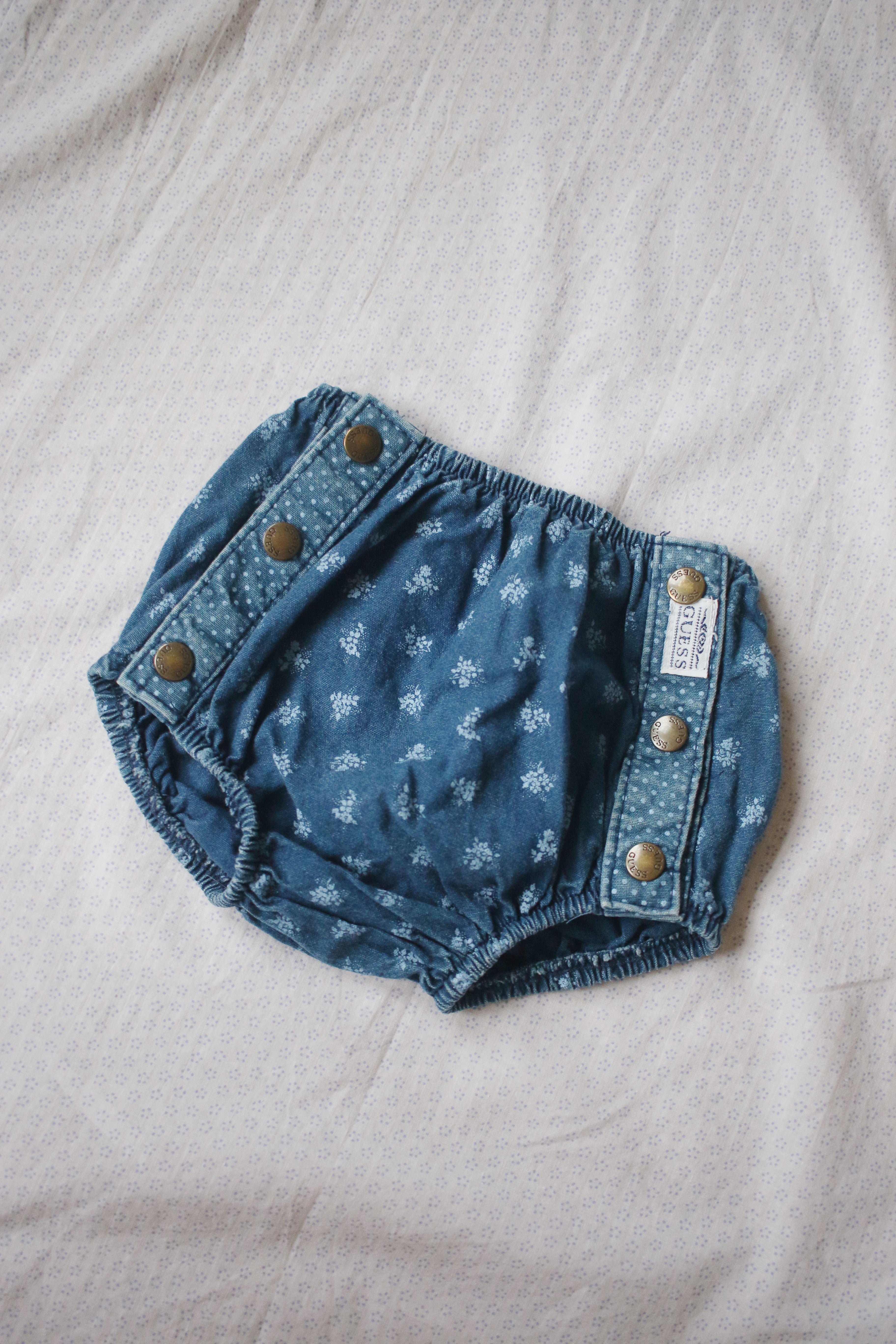 Vintage Guess floral diaper cover - size 3 months - made in USA