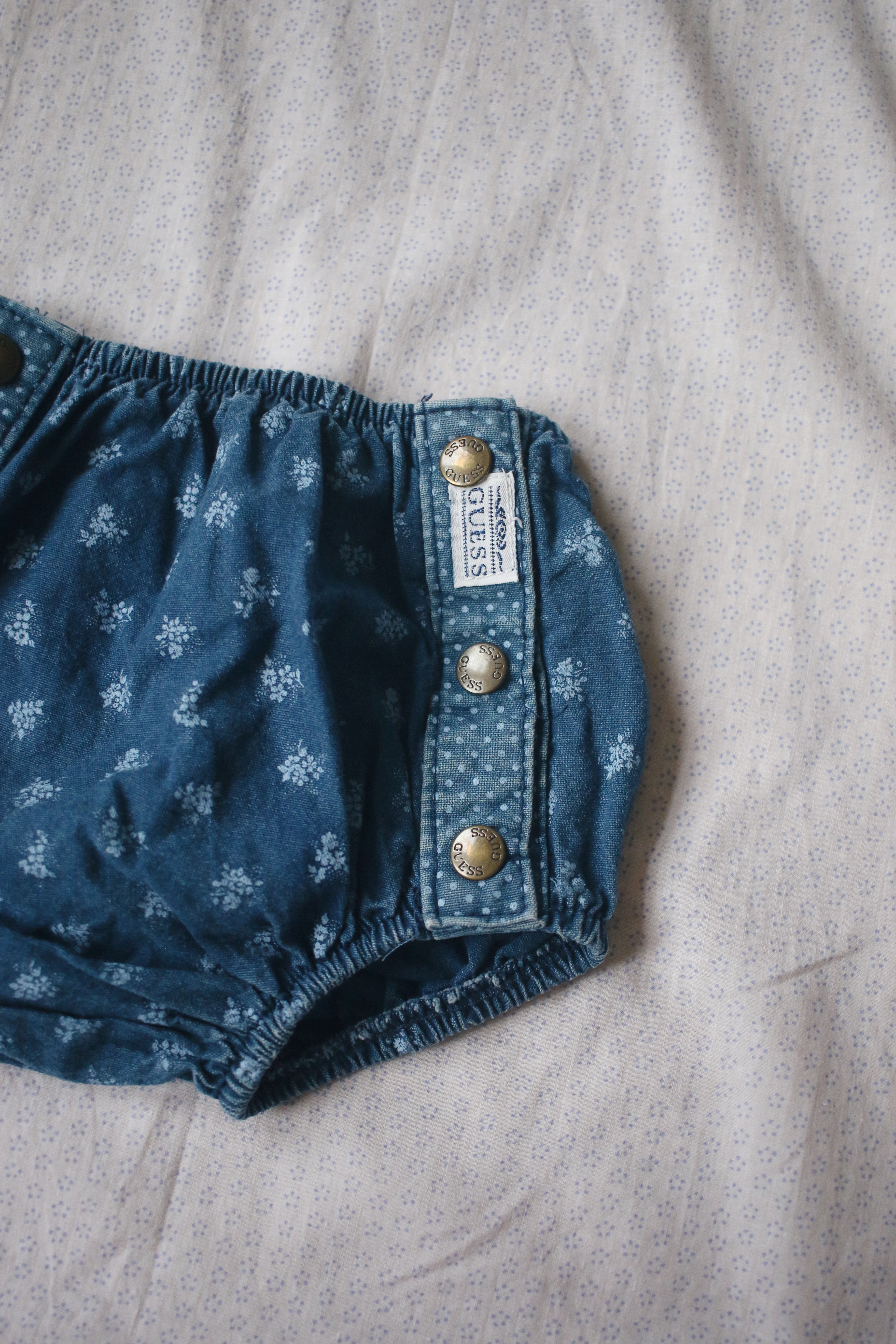 Vintage Guess floral diaper cover - size 3 months - made in USA
