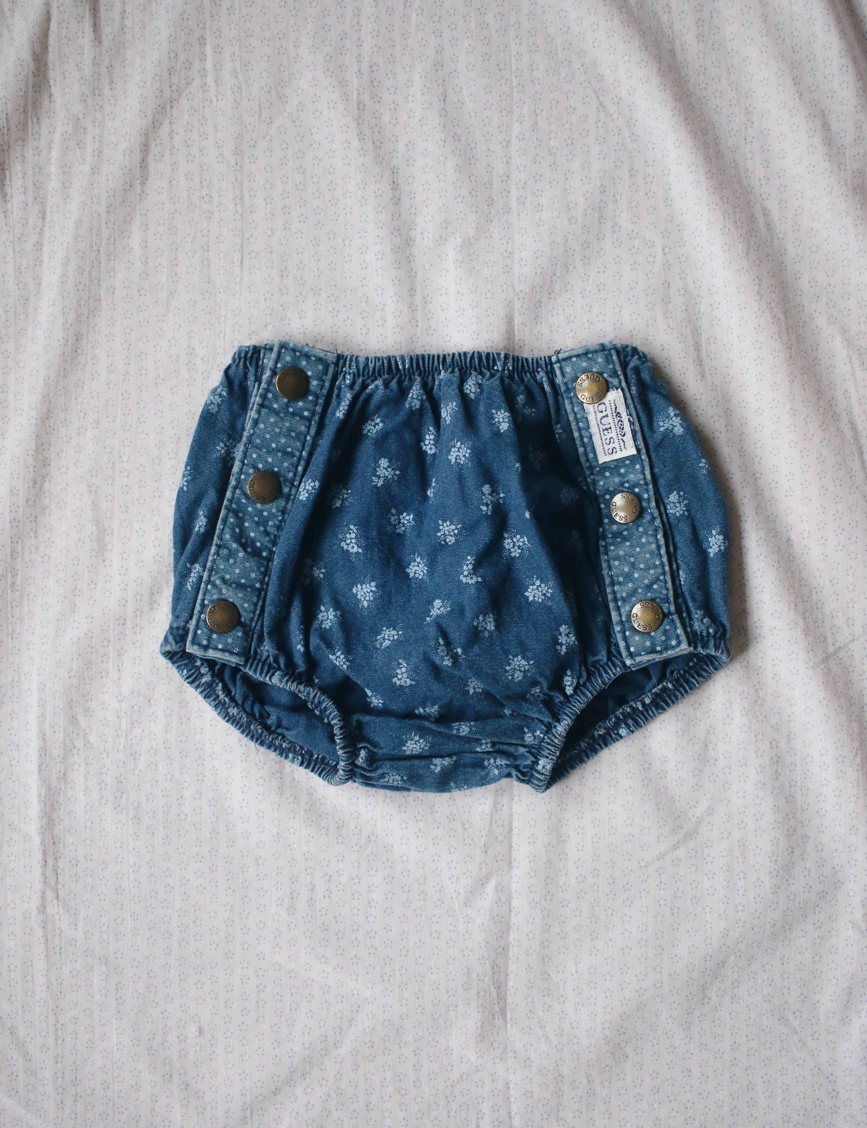 Vintage Guess floral diaper cover - size 3 months - made in USA