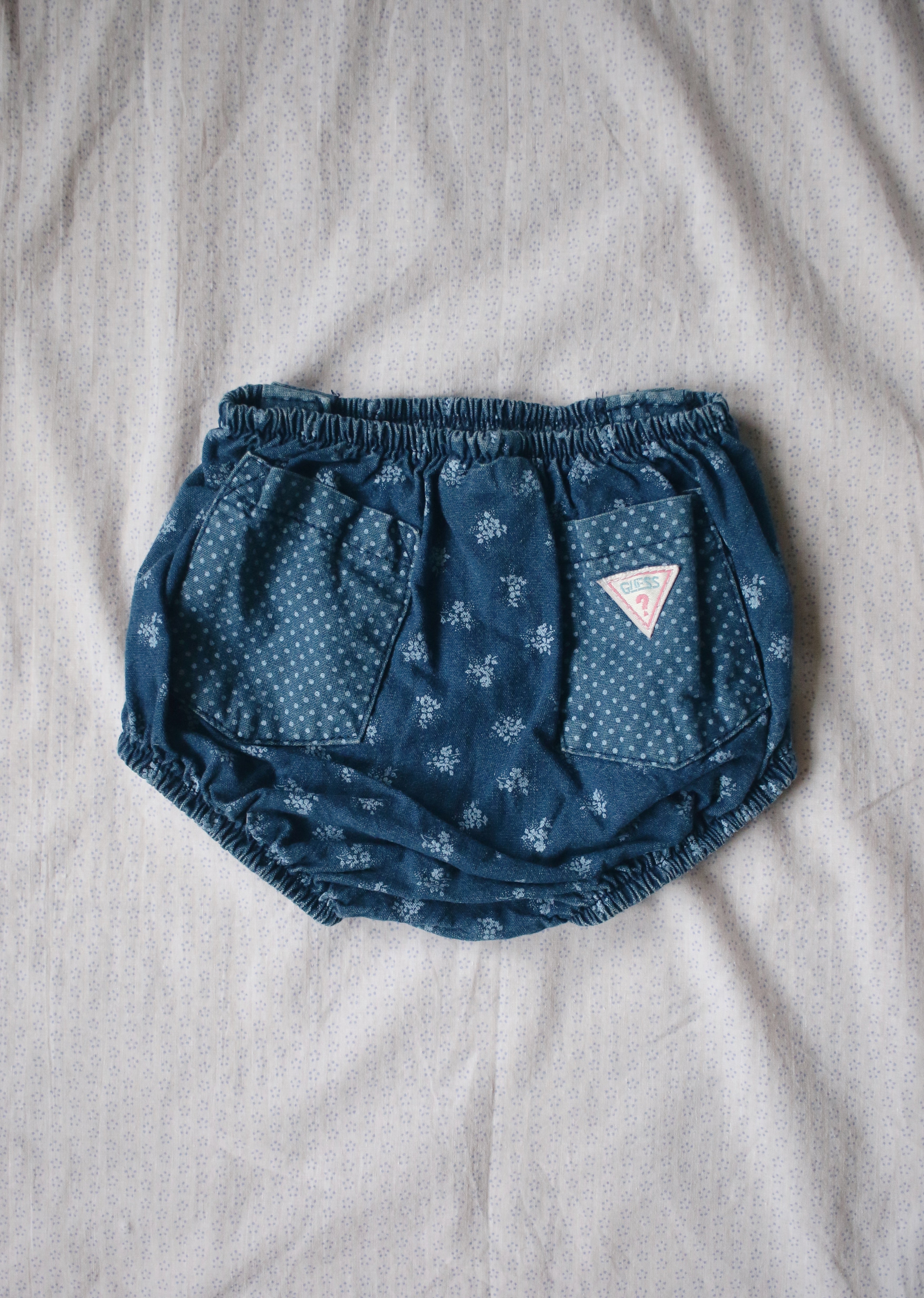 Vintage Guess floral diaper cover - size 3 months - made in USA