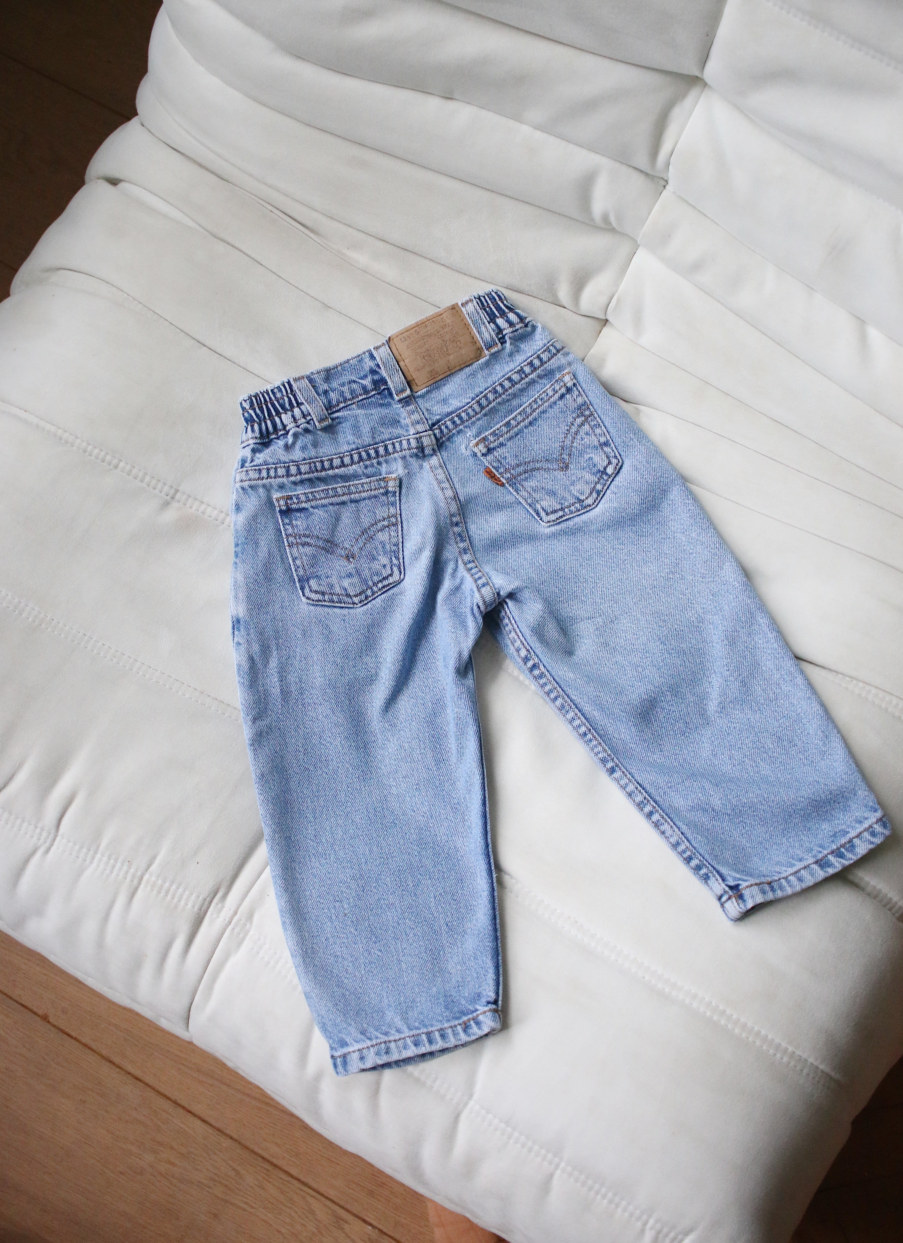 FOR AUCTION WINNER - Vintage Levi's orange tab 566 jeans - size 2-3 years - Made in Guatamala