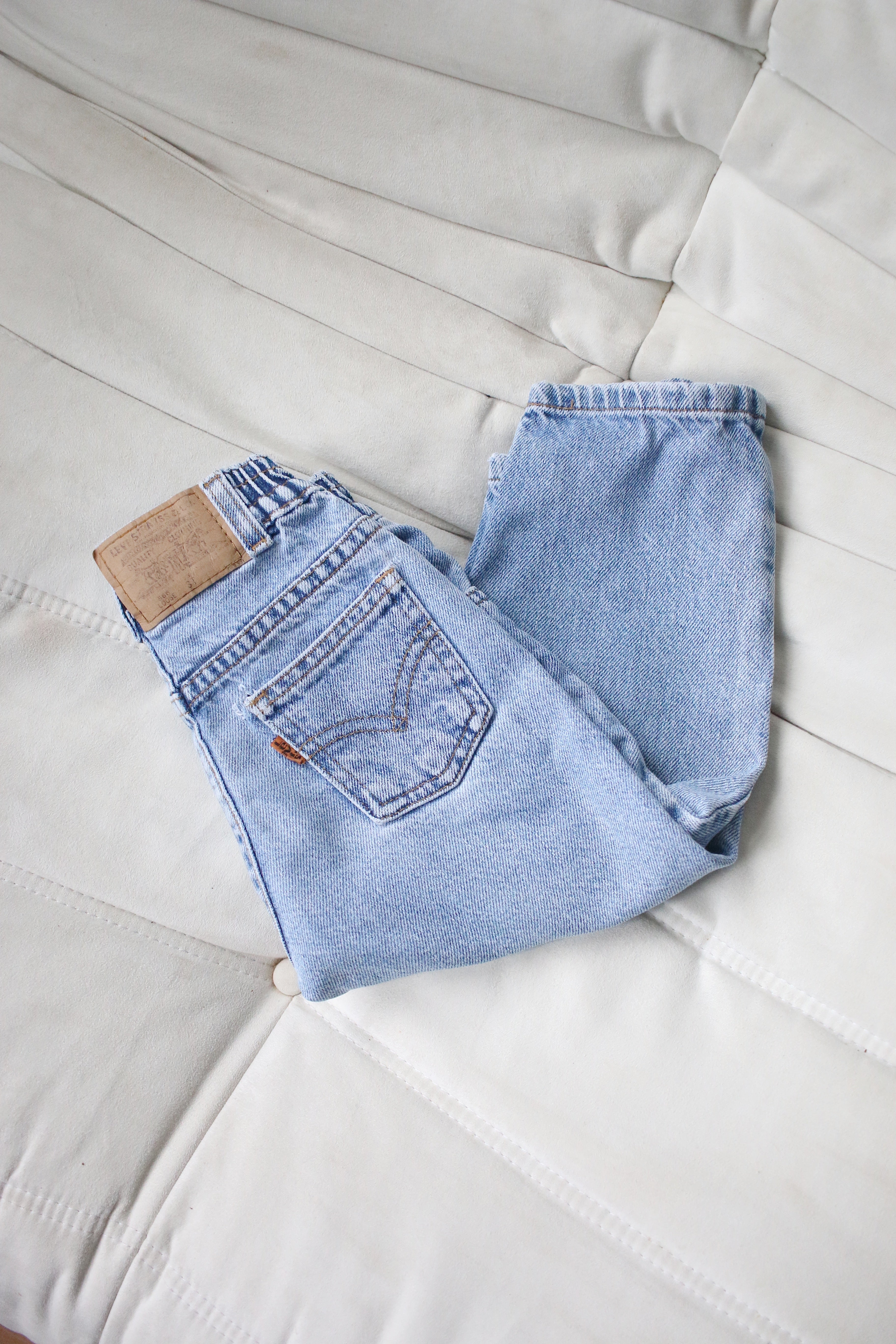 FOR AUCTION WINNER - Vintage Levi's orange tab 566 jeans - size 2-3 years - Made in Guatamala